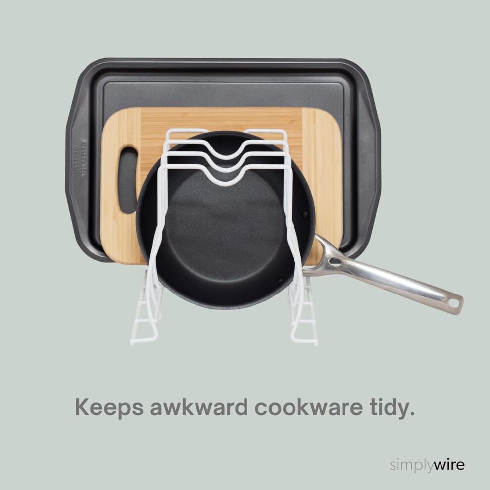 Simplywire Store White Simplywire - Bakeware, Pan And Lid Storage Organiser