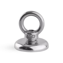 Neodymium Fishing Magnets with Eye Bolts for 20kg (44 LBS) Strong Pulling Force in Fishing, Hanging, Hoisting