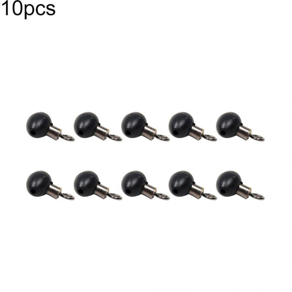 (black, 10pcs) 10/20/30/40pcs Fishing Tackle Zip Slider Beads Swivels Pulley Clip Line Rigs