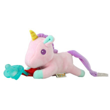 (Pink Unicorn No Pacifier) Pacifier Baby Toys Unicorn Pacifier Clip Removable Accessories Feeding Toys