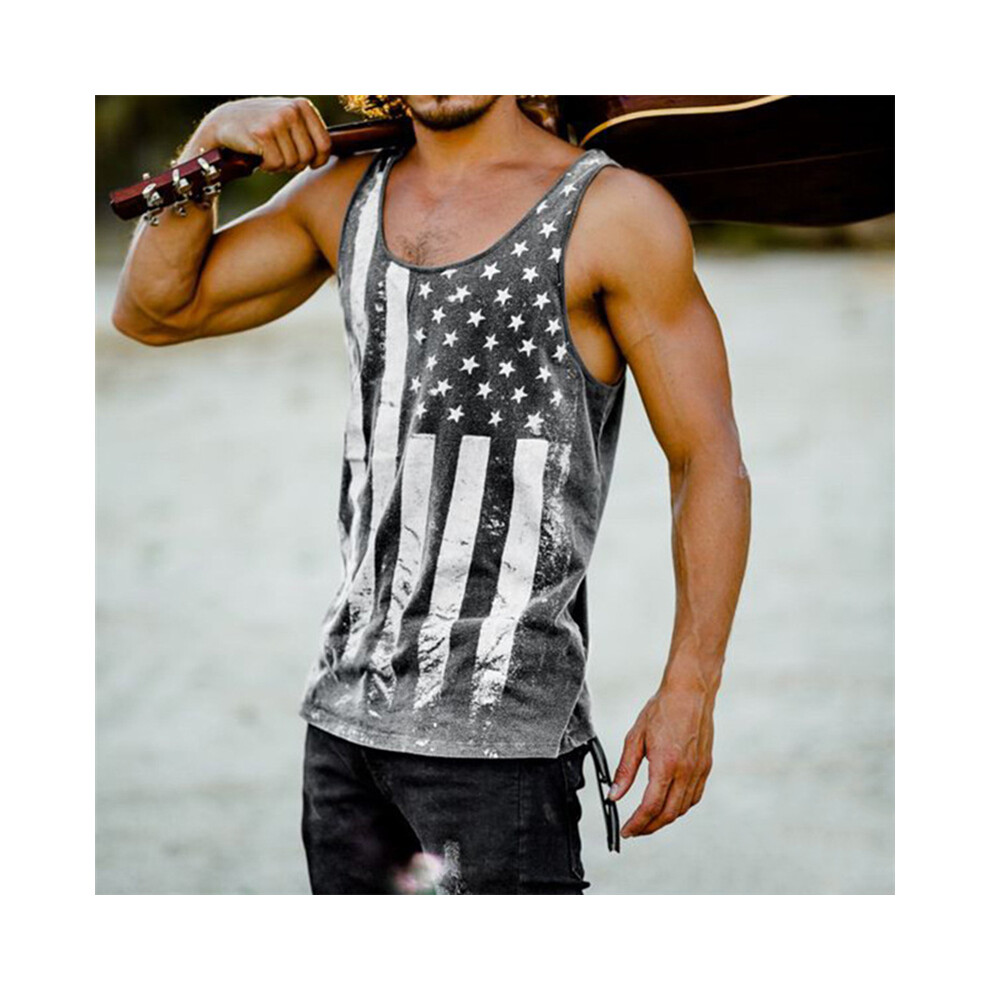 (Gray, M) Muscle Gym Men Sleeveless Tank Top Tee Shirt Bodybuilding Vest Fitness Sport-image-OPC-PFZJFNG-NEW