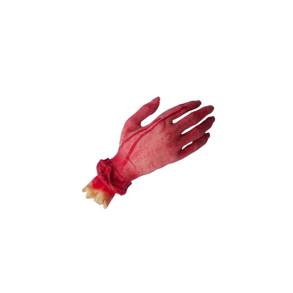 (1A) Scary Halloween Fake Body Parts Bloody Severed Arm Hand Foot Tricky Props Spoof