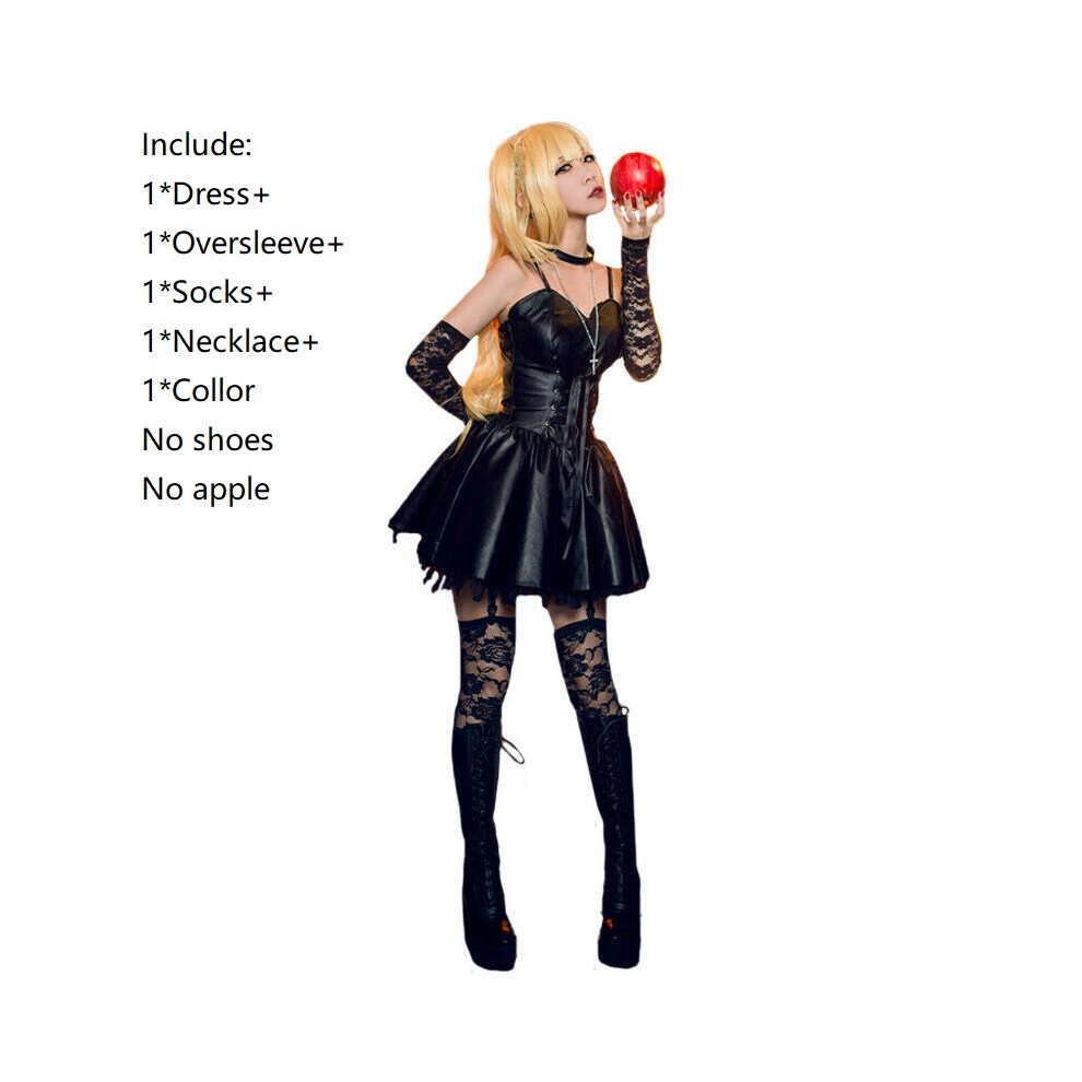 (M(No Shoes)) Misa Death Note Amane Imitation Dress Women Cosplay Costume Outfit Halloween Not,Specified