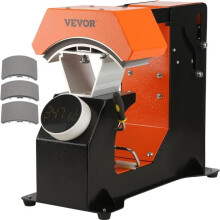 Vevor ZDKMJ62439331U4GJV1 6.6 x 2.7 in. 3-in-1 Auto Hat Heat Press with 3 Piece Interchangeable Platens