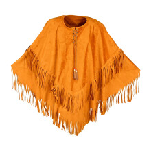 Suede Poncho - Hippie / Native American / Western - Unisex