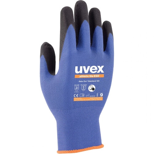 Uvex (8/Medium) 10 x Uvex Work Safety Gloves ESD  Touchscreen 2