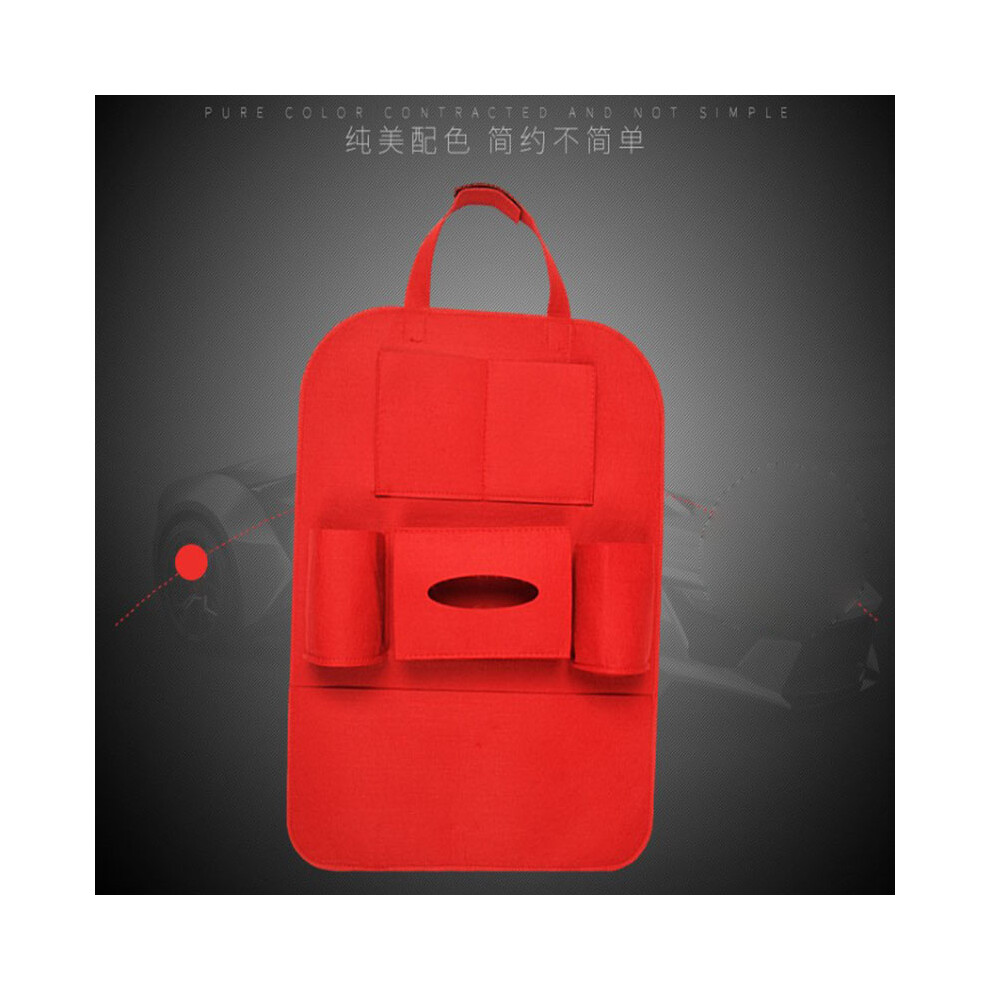 (Red) Auto New Car Seat Back Multipocket Storage Bag Organizer Black Accessory Holder-image-OPC-PFZJT72-NEW