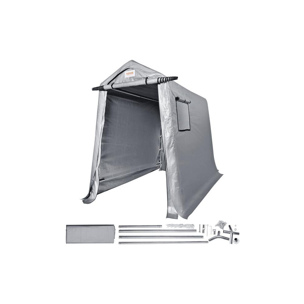Vevor TYCWPH6FTX8FTZ450V0 6 x 8 x 7 ft. Portable Shed Outdoor Storage Shelter, Gray
