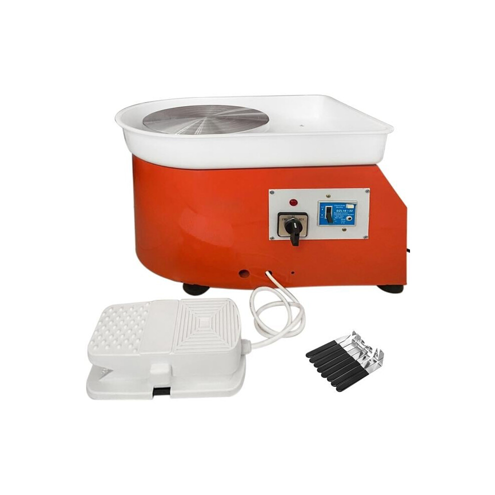 Vevor TYLPJJTTSJXPTJ001V1 280W 25 cm Pottery Forming Machine with Sculpting Set Adjustable Feet Ceramic Pottery Wheel