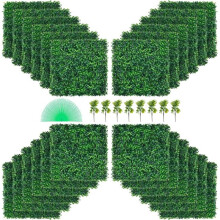 Vevor MLCZWQ24PC20X2001V0 20 x 20 in. Hedge Wall Panels Artificial Grass Backdrop Wall Artificial Boxwood Panel - 24 Piece