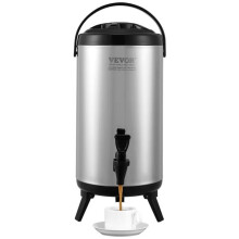 Vevor YLHLQQYX12L0TQWXUV0 2.4 gal Stainless Steel Insulated Beverage Dispenser