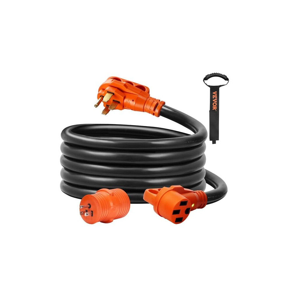 Vevor Yzxxcsrv50a15pix5v1 15 Ft. 50 Amp, Heavy Duty Stw Rv Power Cord, Nema 14-50R Female Nema 14-50P Male Plug Rv Extension Cord