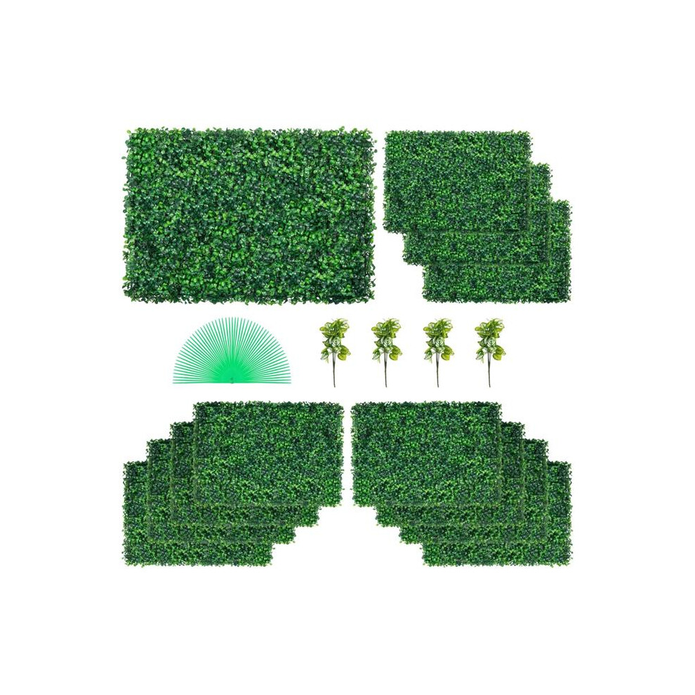 Vevor Mlczwq12pc24x1601v0 24 X 16 In. 32 Sq. Ft. Artificial Boxwood Grass Wall Panels - 12 Piece