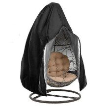 (Black)Patio Hanging Chair Cover Outdoor Pod Swing Seat Cover Dust Waterproof Cover Chair Protector