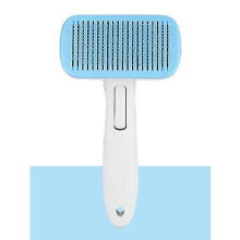 (blue)Dog Bru Slicker Brush For Dogs Pet H Removal Comb H Ging Tool For Dogs Less Steel H