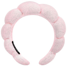 (Pink)Spa Headband For Women,sponge Headband,padded Soft Hairband Girls Fashion Hair Hoop Christmas Gifts For Makeup