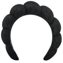 (Black)Spa Headband For Women,sponge Headband,padded Soft Hairband Girls Fashion Hair Hoop Christmas Gifts For Makeup