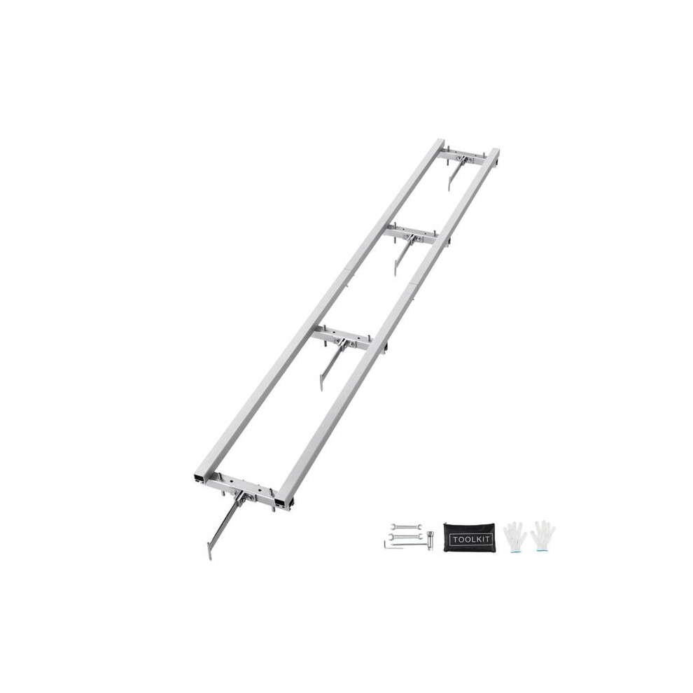 Vevor LJDGLMDGKDJ9FTZHCV0 9 ft. Rail Mill Guide System Milling Guide, 4 Crossbar Kits Chainsaw Mill Rail Guide