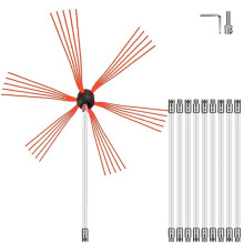 Vevor 10MYCS00000000001V0 33 ft. Chimney Cleaning Tool Kits with 10 Nylon Flexible Rods