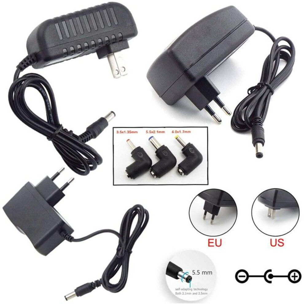 (black, 9V 2A DC 5.5-2.1mm EU Plug) Right Angle Connector Ac 220v To Dc 5v 6v 9v 12v 15v Power Supply Adapter Charger 1a 2a 3a 5.5x2.1 3.5x1.35 Dc Jack