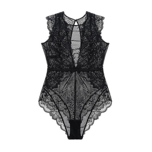 (M)Slim Sleeveless Soft Vintage Sexy Lace Bodysuit