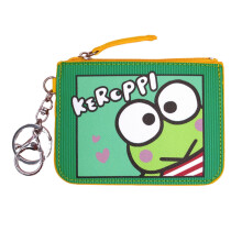 (Keroppi) Melody Kuromi Sanrio Pu Zip Wallet Card Keychain Coin Pendant Storage Purse