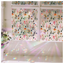 (43x100cm) Daisy Glass Window Films No Glue Static Privacy Glass Door Film,Translucent Glass Static Cling,Heat Control,Anti UV