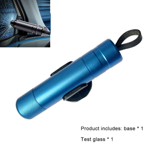 (Blue) Alloy Safety Aluminum Hammer And Window Breaking Tool For Car Windows Side