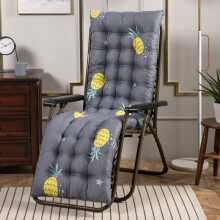 (DarkGray Pineapple, 48*170*8cm/19*67*3in) Leaves High Starry Back Chair Cushion Deck Seat Pad Garden Lounge Recliner Patio