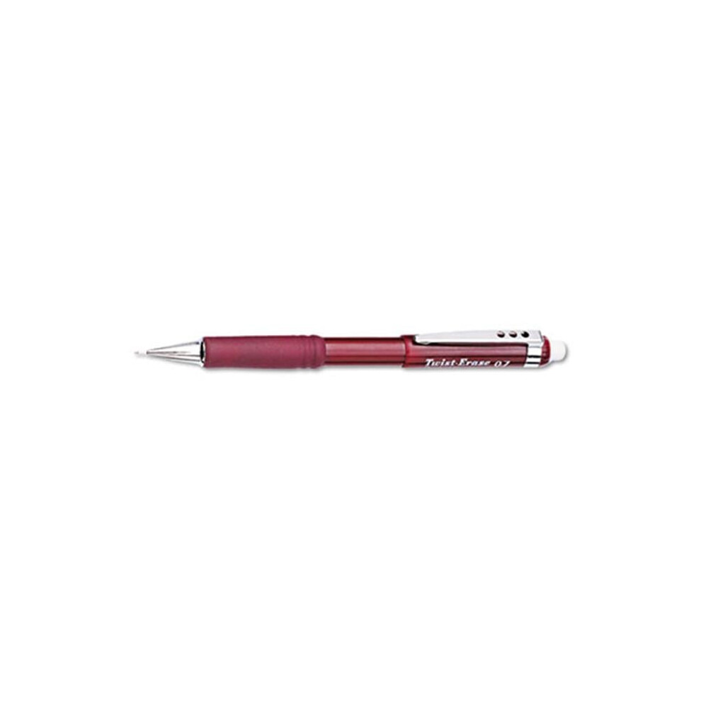 Pentel  Twist-Erase III Mechanical Pencil  0.7 mm  Burgundy Barrel