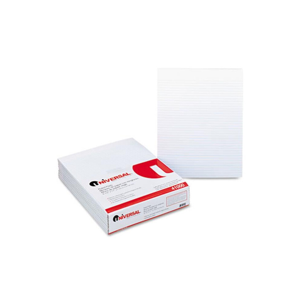 Universal  Glue Top Writing Pads- Narrow Rule- Letter- White- 50-Sheet Pads-Pack- Dozen