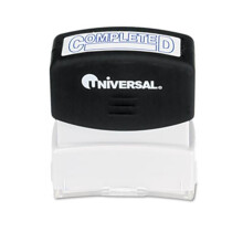 Universal Message Stamp- COMPLETED- Pre-Inked-Re-Inkable- Blue Ink