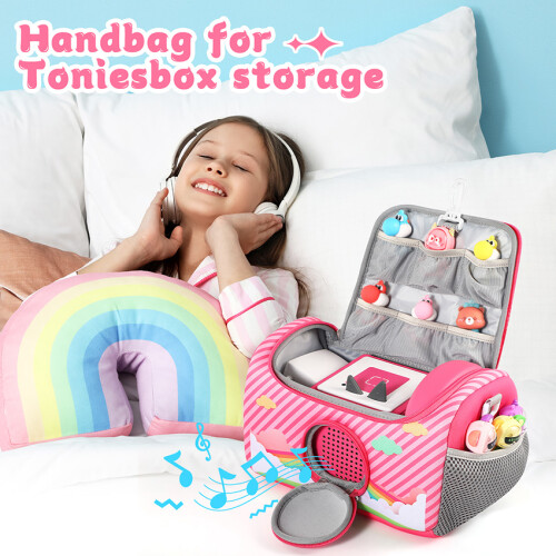 (Pink) Organizer Bag for Toniebox Player 2