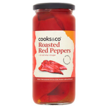 Cooks & Co Roasted Red Peppers in Red Wine Vinegar 460g