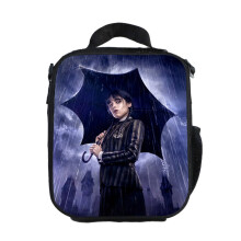 (Purple) Wednesday The Addams Family Lunch Bags Ice Bag Insulated Students Picnic Kids
