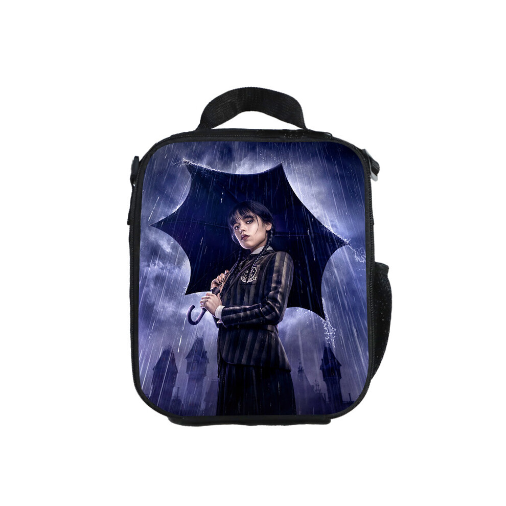 (Purple) Wednesday The Addams Family Lunch Bags Ice Bag Insulated Students Picnic Kids