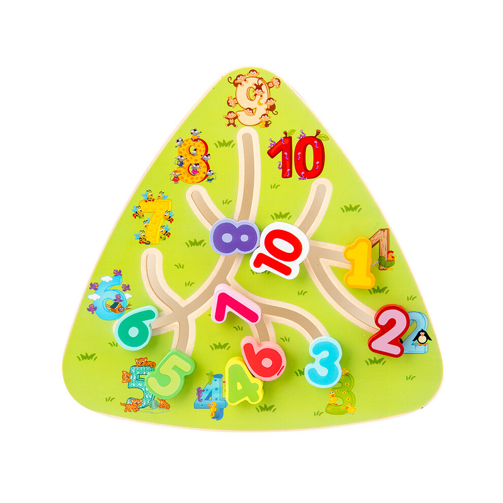 (Numbers) Boards Wooden Maze Montessori Puzzle Early Educational Toys Game Learning Kids