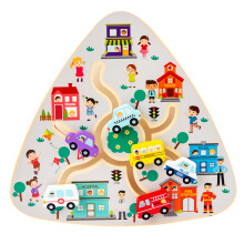 (Traffic) Boards Wooden Maze Montessori Puzzle Early Educational Toys Game Learning Kids