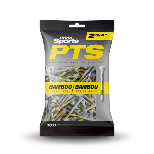 Pride (2 3/4" - 69mm - 100 Tees Per Pack) Pride Professional Tee System (PTS) Bamboo Golf Tees - 4 Sizes Available