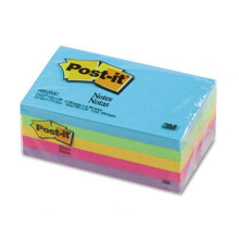 3M Ultra Color Notes 3 x 5 Five Colors Five 100-Sheet Pads Pack