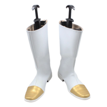 (Male, 43=Foot Length26.5cm) Dragon Ball Z Kai Vegeta White Boots Shoes Male Female Halloween Props Cosplay