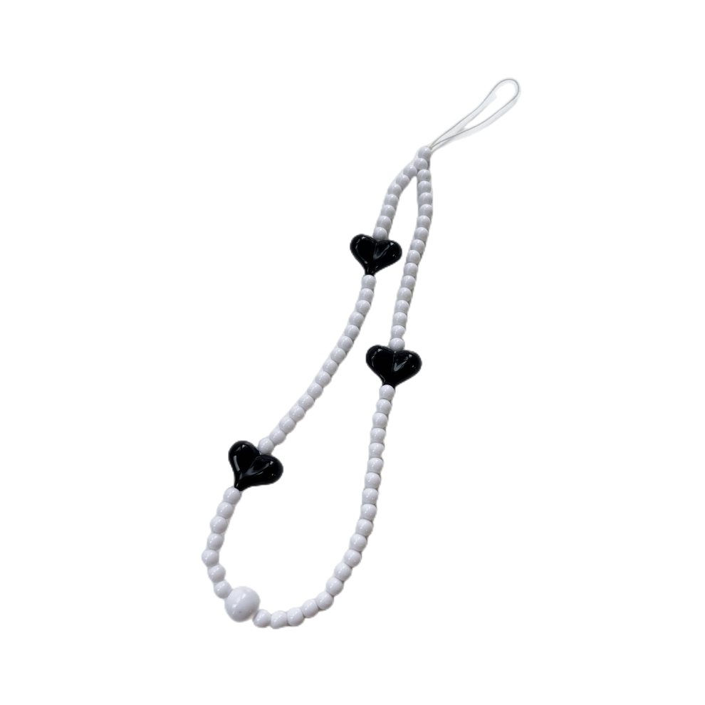 (Black White) Same Jennie Blackpink Pink Love Mobile Phone Chain Anti Lost Hanging Rope Strap-image-OPC-PFZKGTR-NEW