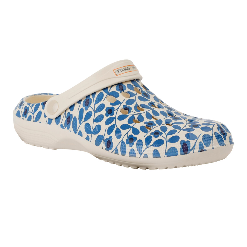 (7 UK, Blue) Regatta Womens/Ladies Orla Kiely Jasmine Flower Clogs