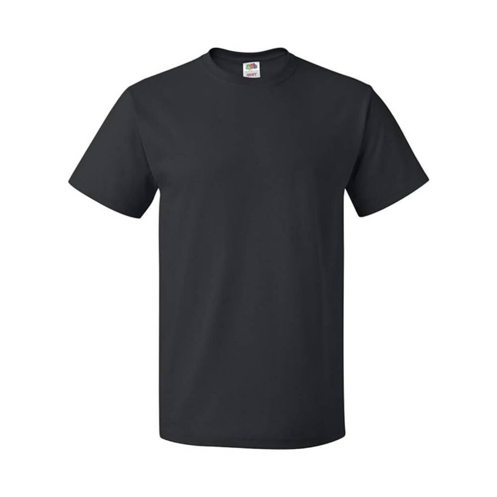 (S, Black) Fruit Of The Loom Unisex Adult Cotton T-Shirt