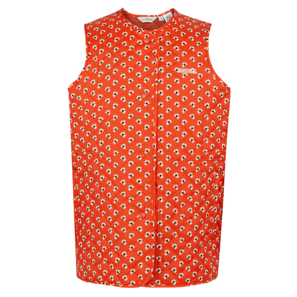 (10 UK, Red) Regatta Womens/Ladies Orla Kiely Clover Quilted Gilet