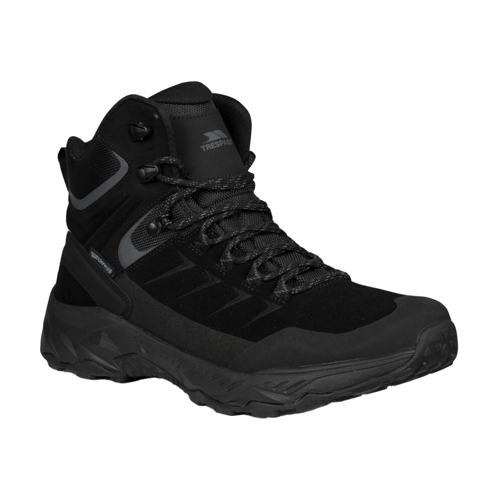 (9 UK, Black) Trespass Mens Dean Suede Waterproof Walking Boots