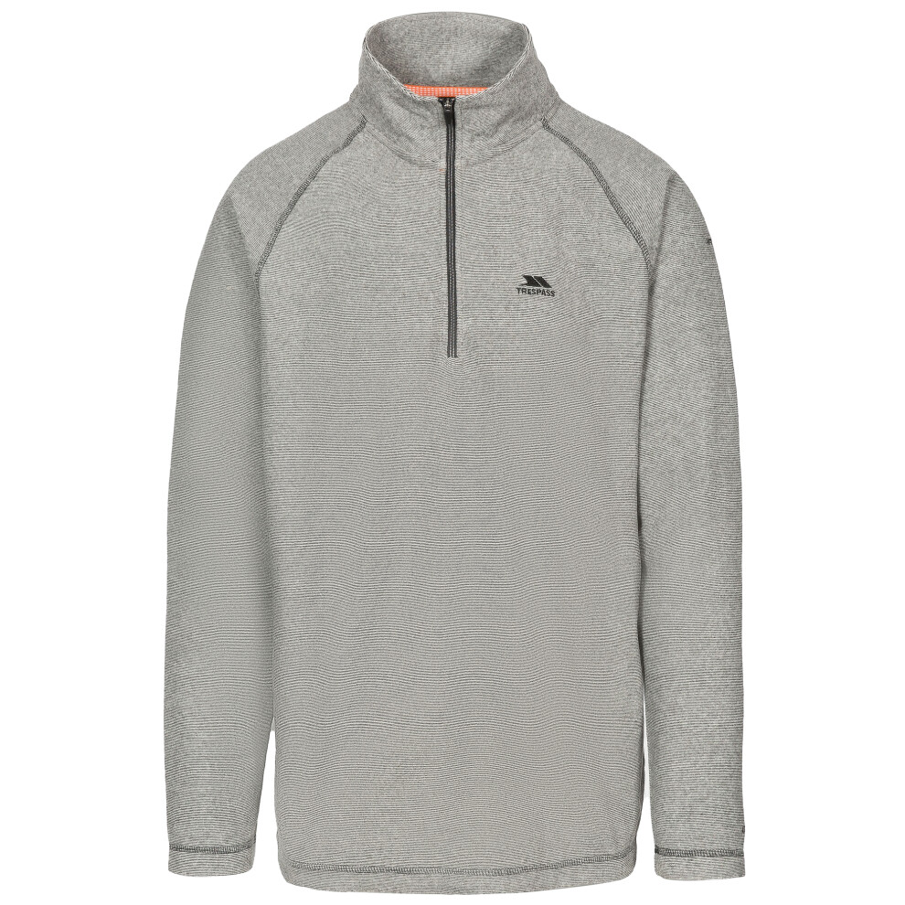 (L, Harbour Blue) Trespass Mens Keynote Anti Pilling 1/4 Zip Fleece Top