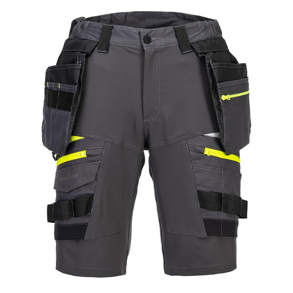 (42R, Metal Grey) Portwest Mens Holster Pocket Shorts