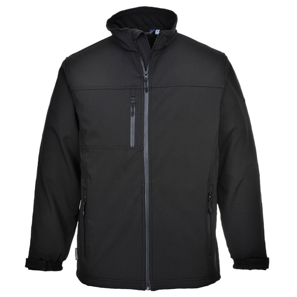 (XS, Black) Portwest Mens Soft Shell Jacket