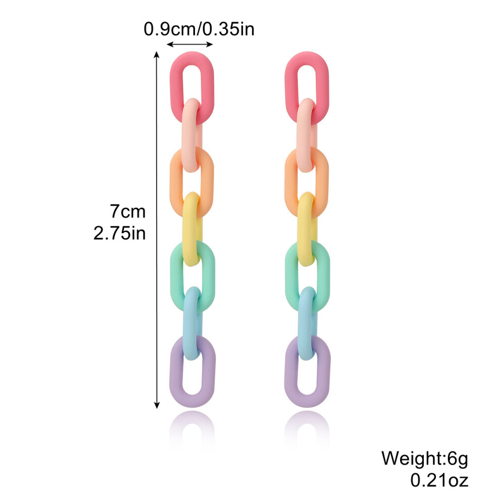 (StyleF) Earrings Candy Colored Trendy Acrylic Geometric Jewelry Women Gift Christmas-image-OPC-PFZKNPT-NEW